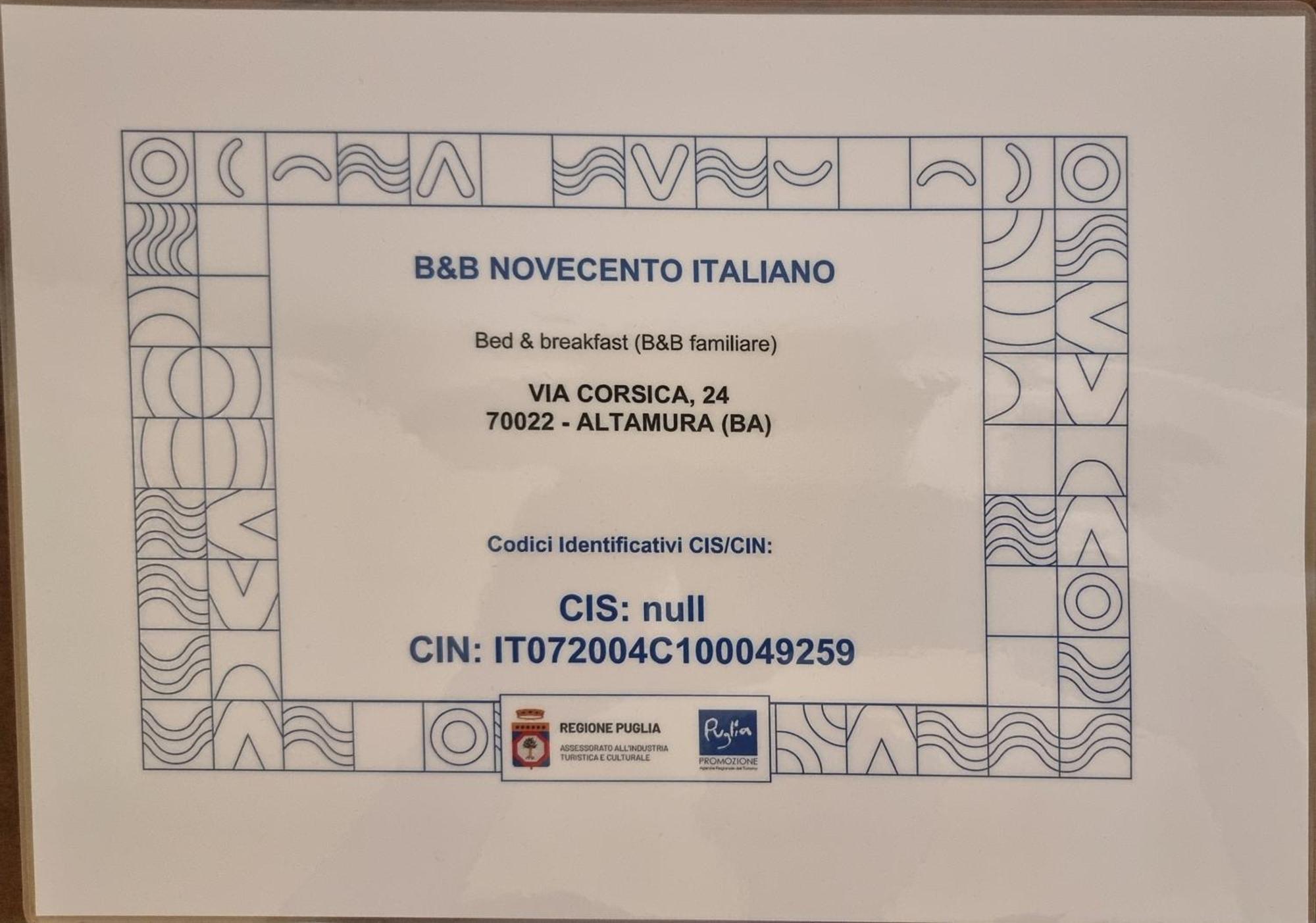 B&B Novecento Italiano Altamura Εξωτερικό φωτογραφία